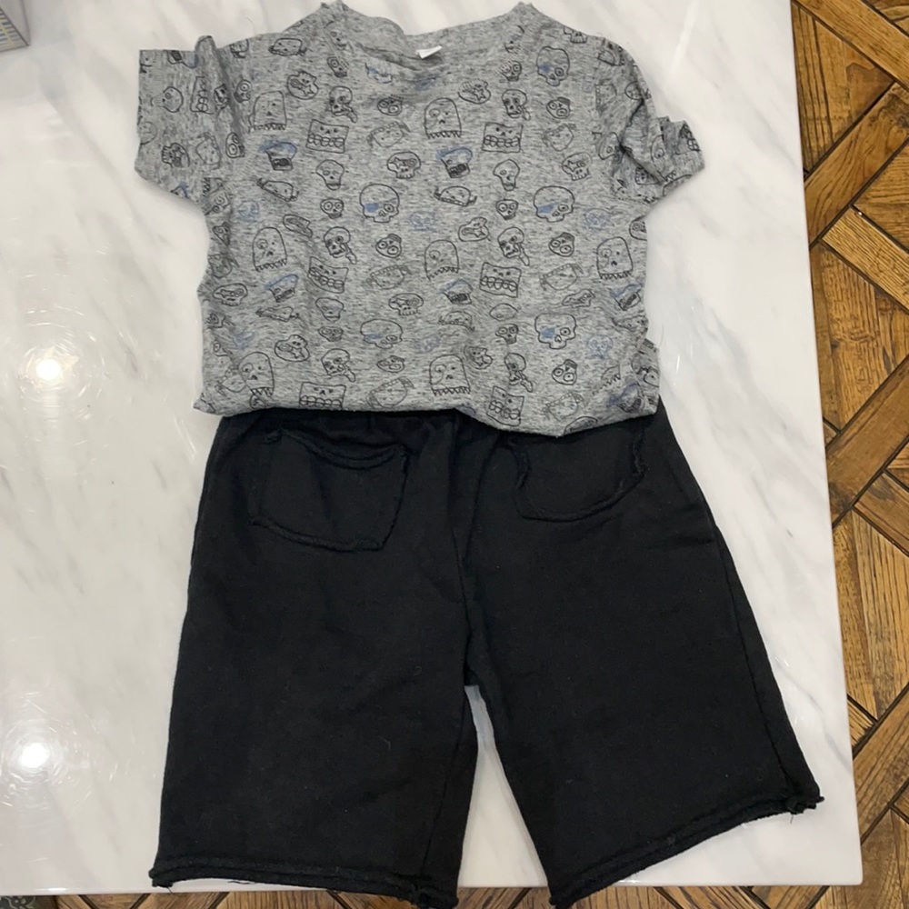 Adorable Amy Coe 2pc Skull Short Set